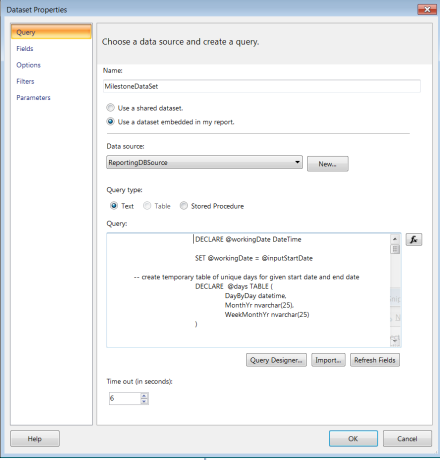 How To Update Dataset In Ssrs Dateadd